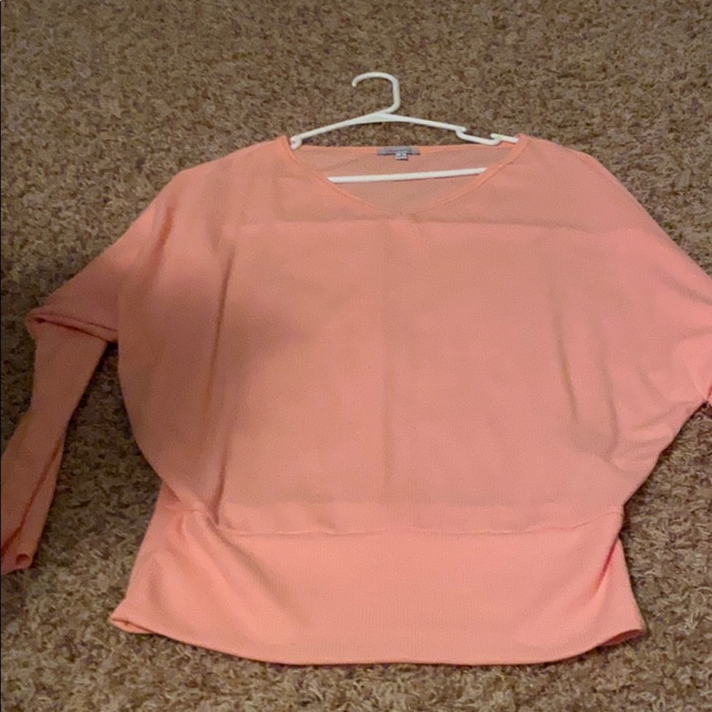 Peach long sleeved top